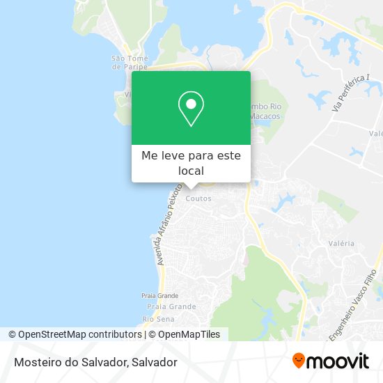 Mosteiro do Salvador mapa