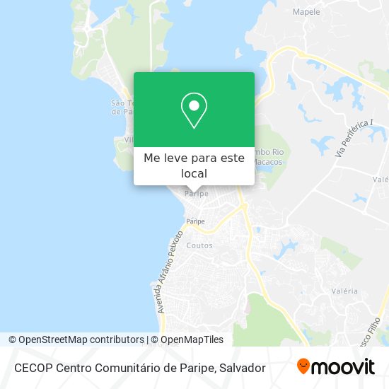 CECOP Centro Comunitário de Paripe mapa