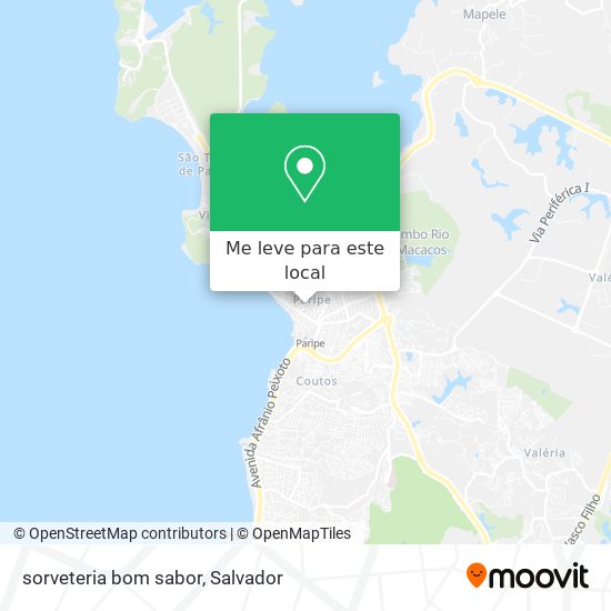 sorveteria bom sabor mapa