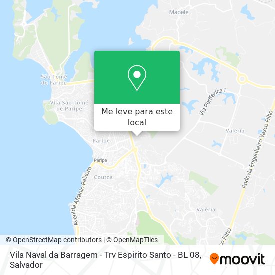 Vila Naval da Barragem - Trv Espirito Santo - BL 08 mapa
