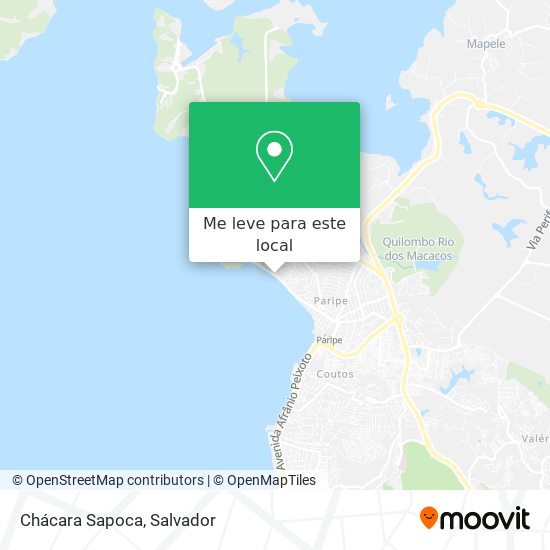 Chácara Sapoca mapa
