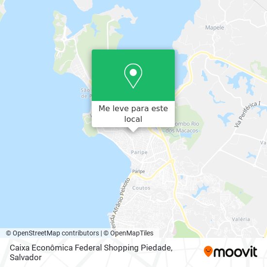 Caixa Econômica Federal Shopping Piedade mapa