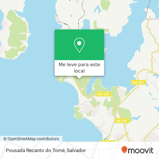 Pousada Recanto do Tomé mapa