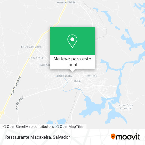 Restaurante Macaxeira mapa