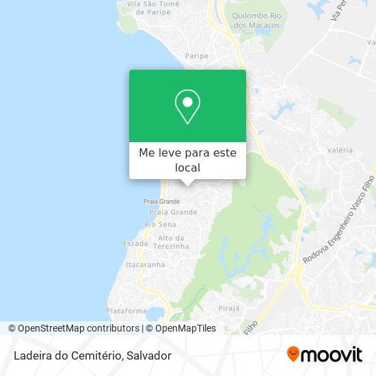 Ladeira do Cemitério mapa