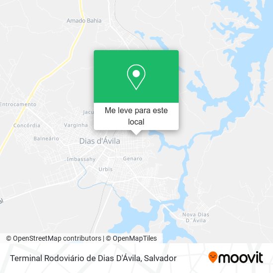 Terminal Rodoviário de Dias D'Ávila mapa