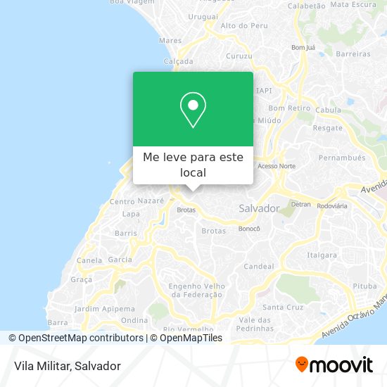 Vila Militar mapa