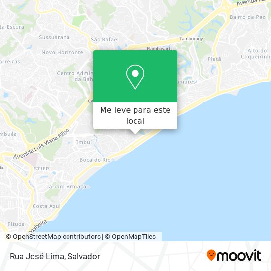 Rua José Lima mapa