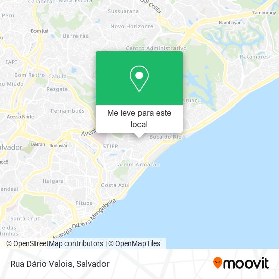 Rua Dário Valois mapa