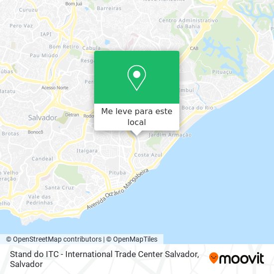 Stand do ITC - International Trade Center Salvador mapa