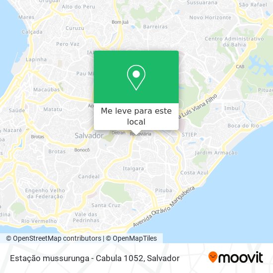 Estação mussurunga - Cabula 1052 mapa