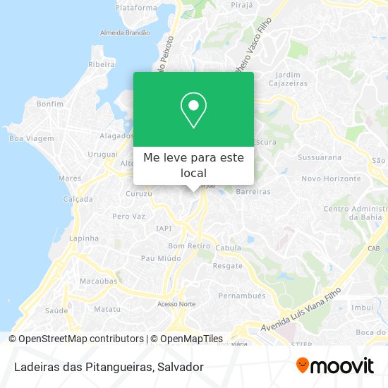 Ladeiras das Pitangueiras mapa