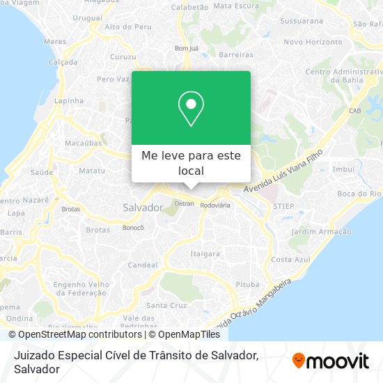 Juizado Especial Cível de Trânsito de Salvador mapa