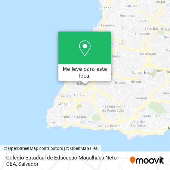 Colégio Estadual de Educação Magalhães Neto - CEA mapa