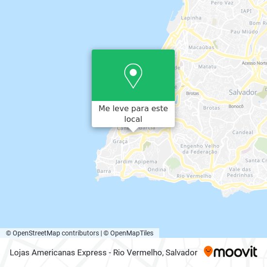 Lojas Americanas Express - Rio Vermelho mapa
