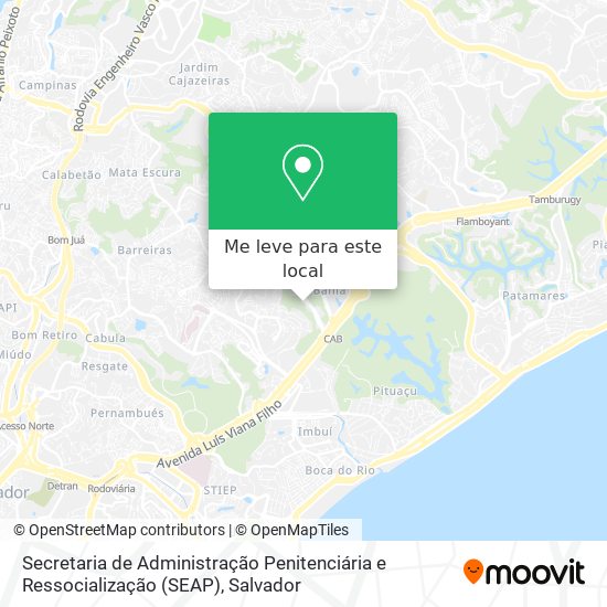 Secretaria de Administração Penitenciária e Ressocialização (SEAP) mapa