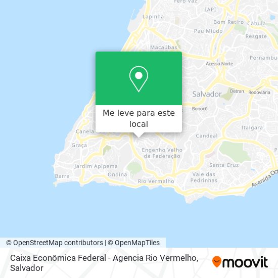 Caixa Econômica Federal - Agencia Rio Vermelho mapa