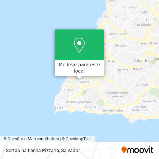 Sertão na Lenha Pizzaria mapa