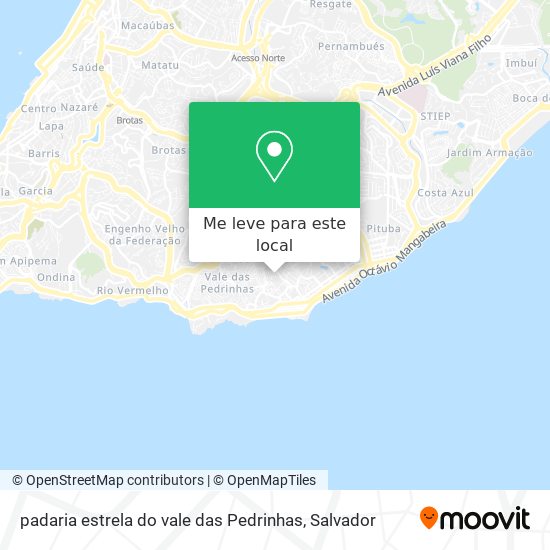 padaria estrela do vale das Pedrinhas mapa