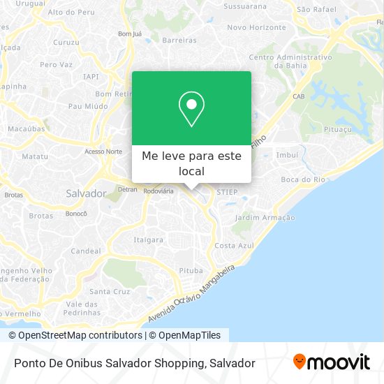 Ponto De Onibus Salvador Shopping mapa