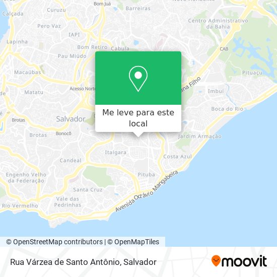 Rua Várzea de Santo Antônio mapa