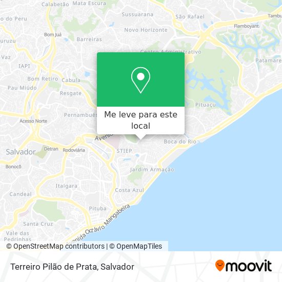 Terreiro Pilão de Prata mapa