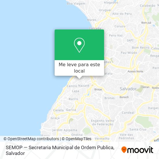 SEMOP — Secretaria Municipal de Ordem Publica mapa