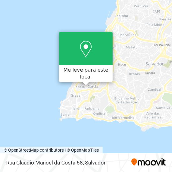 Rua Cláudio Manoel da Costa 58 mapa