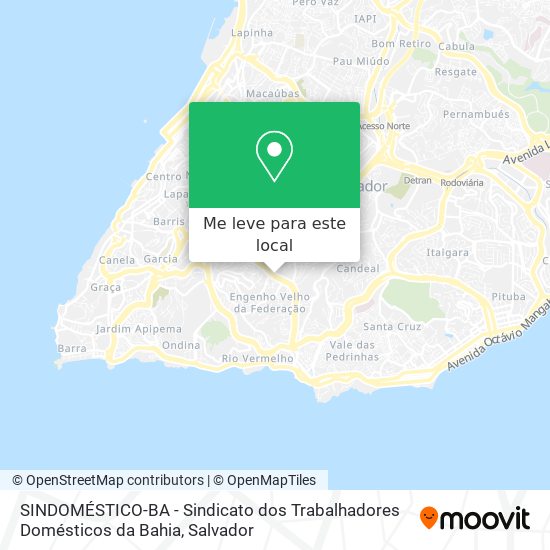 SINDOMÉSTICO-BA - Sindicato dos Trabalhadores Domésticos da Bahia mapa