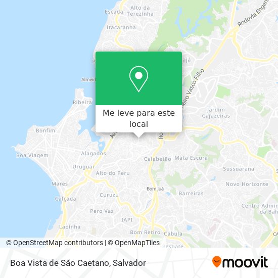 Boa Vista de São Caetano mapa