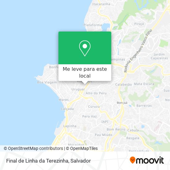 Final de Linha da Terezinha mapa