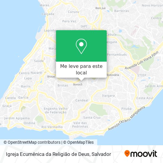 Igreja Ecumênica da Religião de Deus mapa