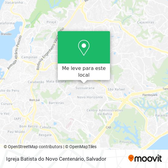 Igreja Batista do Novo Centenário mapa