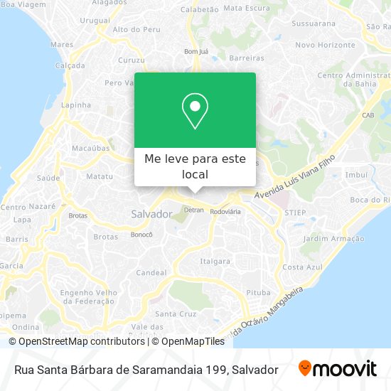 Rua Santa Bárbara de Saramandaia 199 mapa
