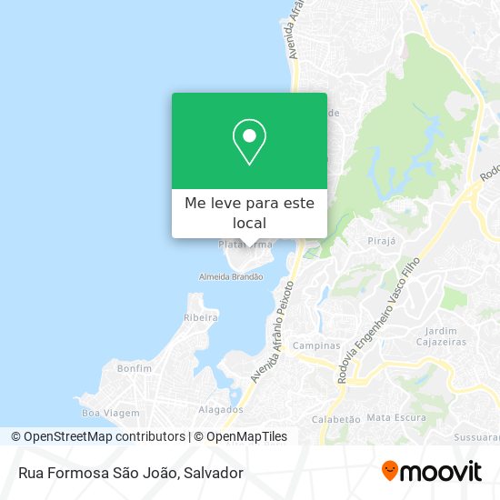 Rua Formosa São João mapa