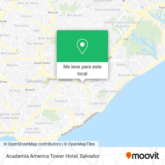 Academia America  Tower Hotel mapa