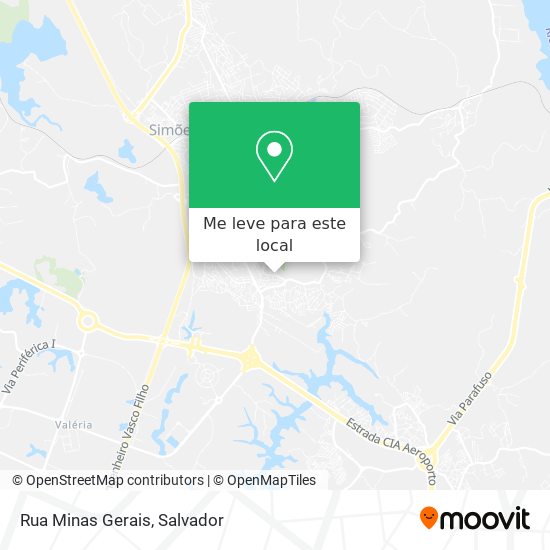 Rua Minas Gerais mapa