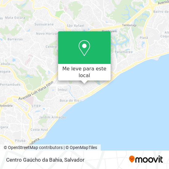 Centro Gaúcho da Bahia mapa