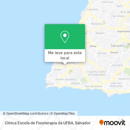 Clínica Escola de Fisioterapia da UFBA mapa