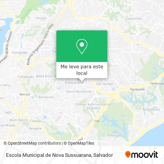 Escola Municipal de Nova Sussuarana mapa