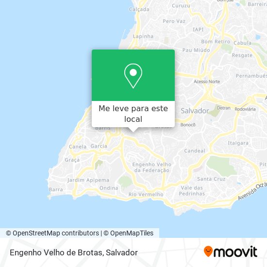 Engenho Velho de Brotas mapa