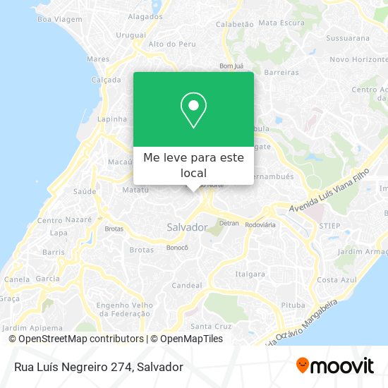 Rua Luís Negreiro 274 mapa