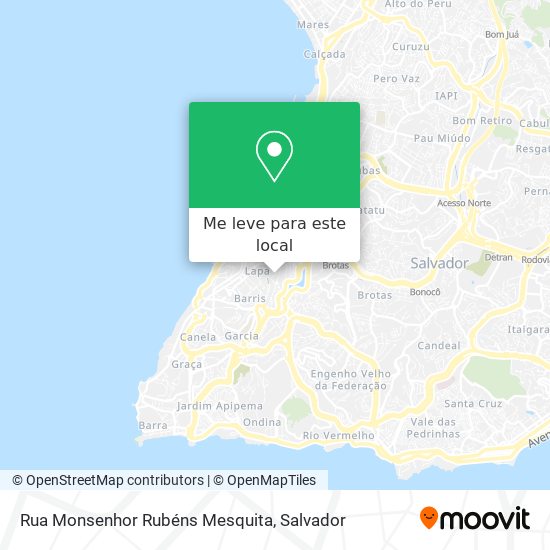 Rua Monsenhor Rubéns Mesquita mapa