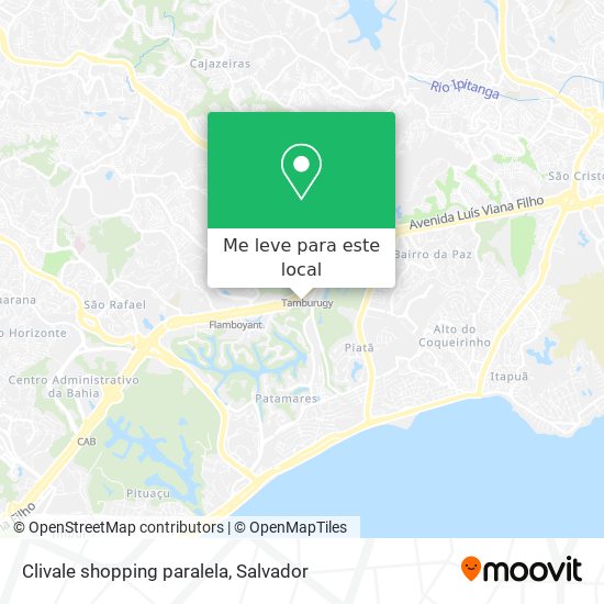 Clivale shopping paralela mapa