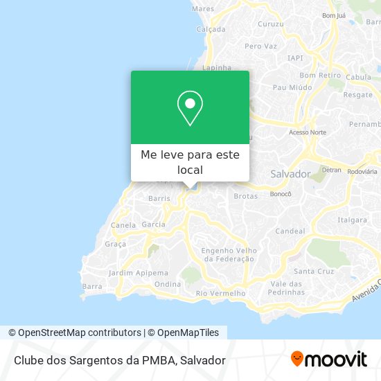 Clube dos Sargentos da PMBA mapa