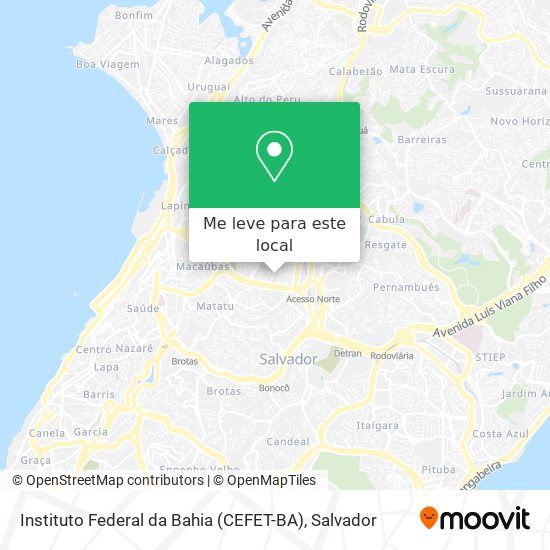 Instituto Federal da Bahia (CEFET-BA) mapa