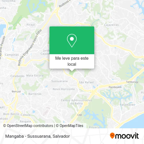 Mangaba - Sussuarana mapa