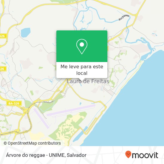 Árvore do reggae - UNIME mapa