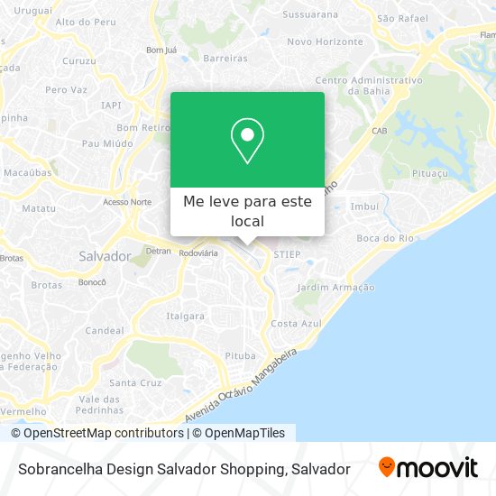 Sobrancelha Design Salvador Shopping mapa