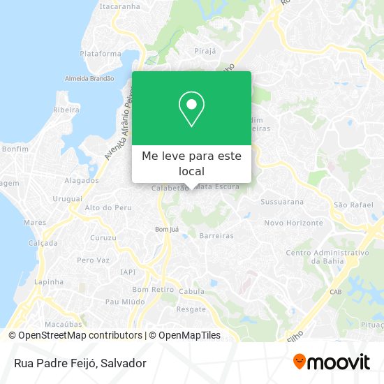 Rua Padre Feijó mapa